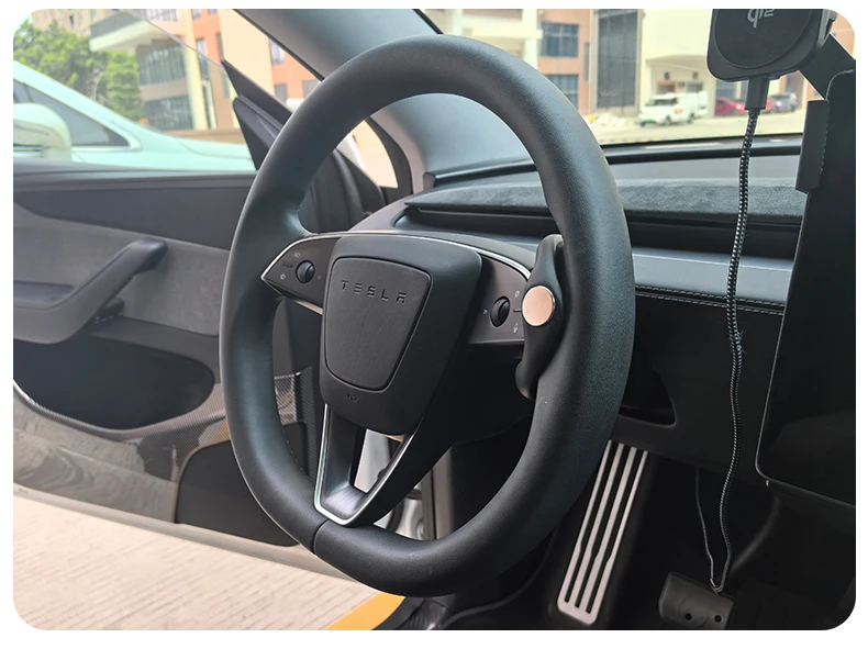 Für Tesla Neues Modell Y Juniper Modell 3 Highland 2025 2026 Lenkrad-Kraftverstärker Drehknopf Sicherheits-Auto-Zubehör – Detail 9
