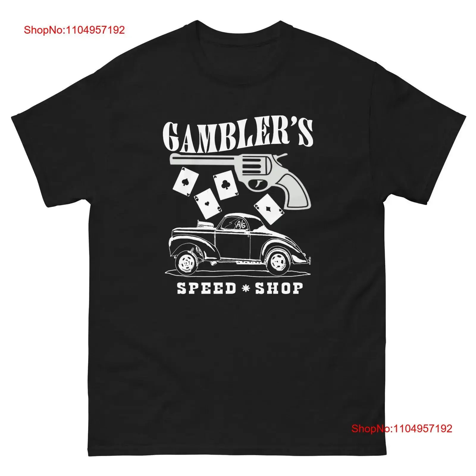 

GAMBLERS SPEED SHOP WILLYS GASSER T SHIRT by RACE CITY RETRO HOT ROD vintage Washed Top For Everyday Wear Versatile Slightly