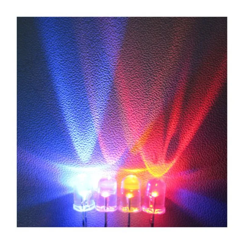 5Mm Diode Light Red Green Blue Yellow Light Emitting Diode Bulb 585-595nm Long Leg Glow with Water Clear Lens