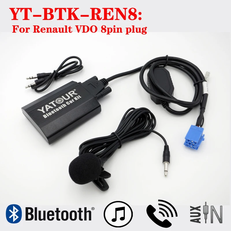 Popular Hi fi Qualcomm Bluetooth receiver Yatour BTK Bluetooth music wireless converter for Renault Clio Avantime Kangoo Master