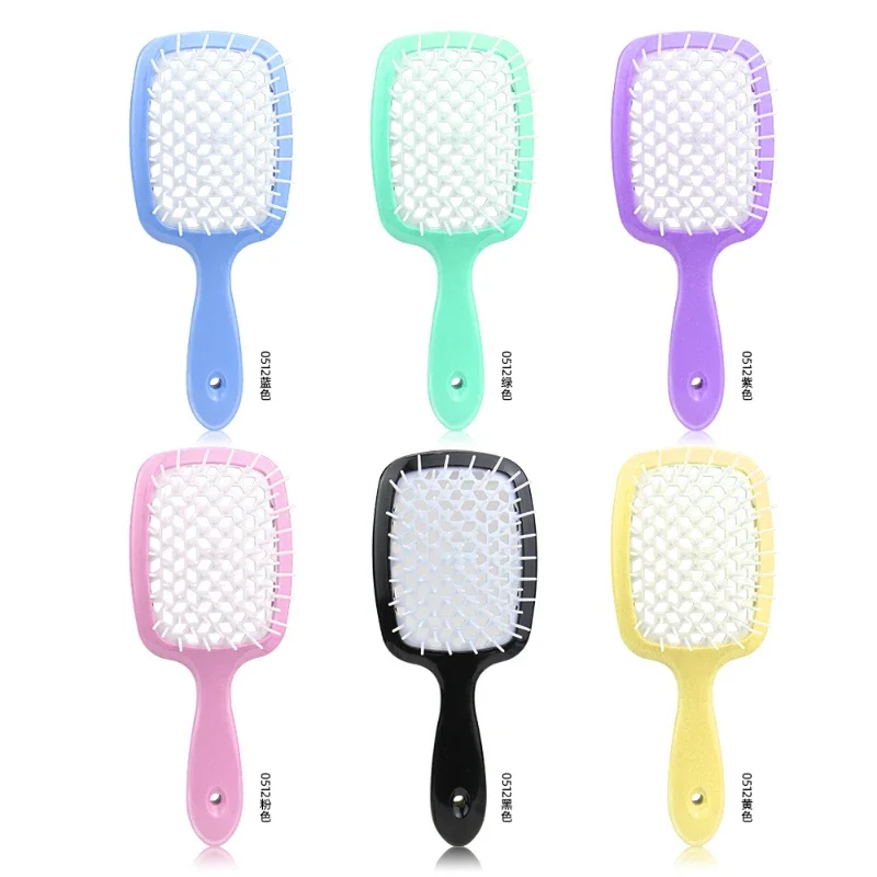 Tangled Hair Comb Detangling Hair Brush Large Plate Massage Combs Hollow Out Hair Brushes Barber Comb Salon Styling Tools