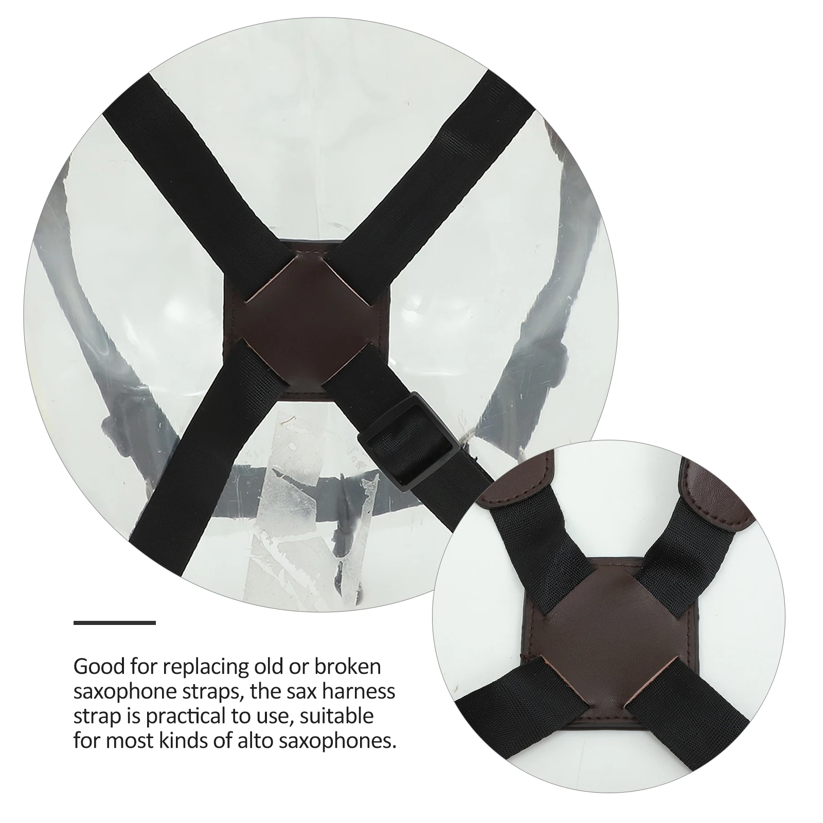 

Saxophone Shoulder Strap Adjustable Harness for Alto Tenor Soprano Sax Compatible SAX Accessories Replacement strap Easy Use