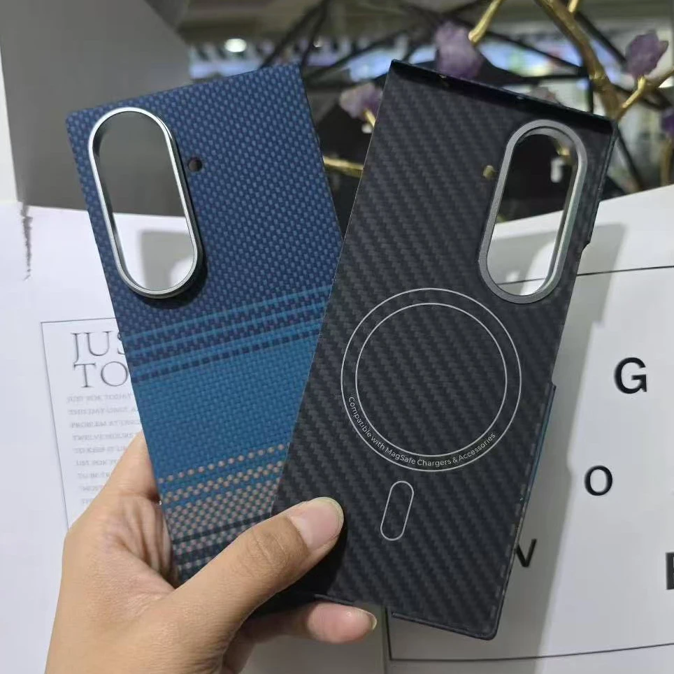 

Magnetic Aramid Carbon Fiber Case On For Samsung Galaxy Z Fold 7 Magsafe Magnetic carbon Phone Case for Galaxy Z Fold 7 Case