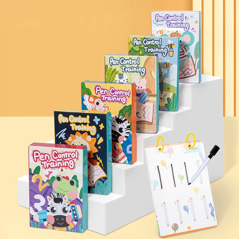 

Magical Tracing Workbook Reusable Pen Control Training Book for Preschool Improve Concentration Children Drawing Stationery