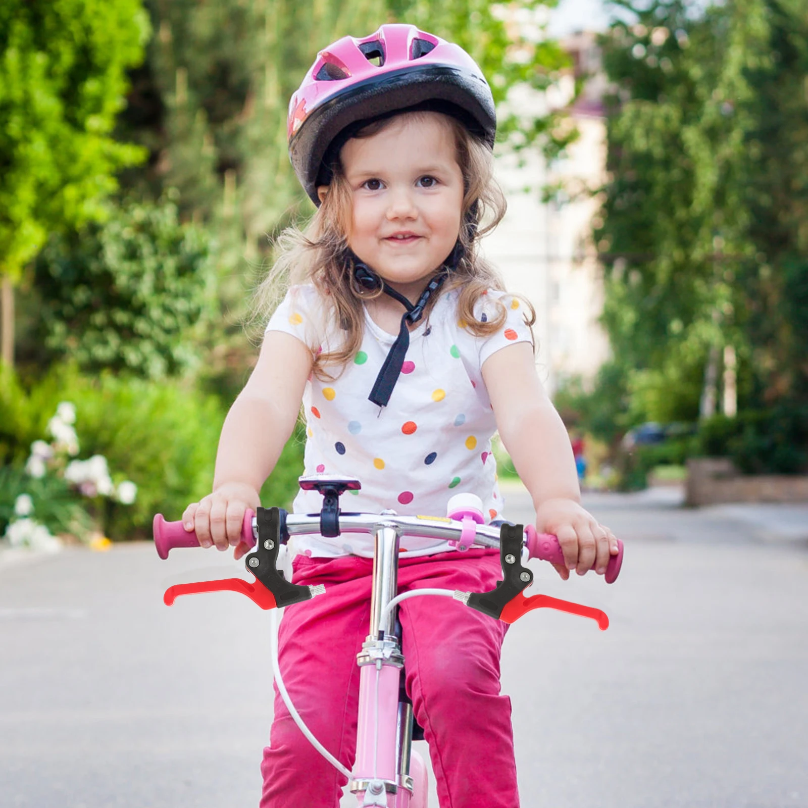 

1 Pair Bike Brake Levers Red Kids Bicycle Brakes Cycling Accessories Sturdy Durable Lightweight Practical Use Bike