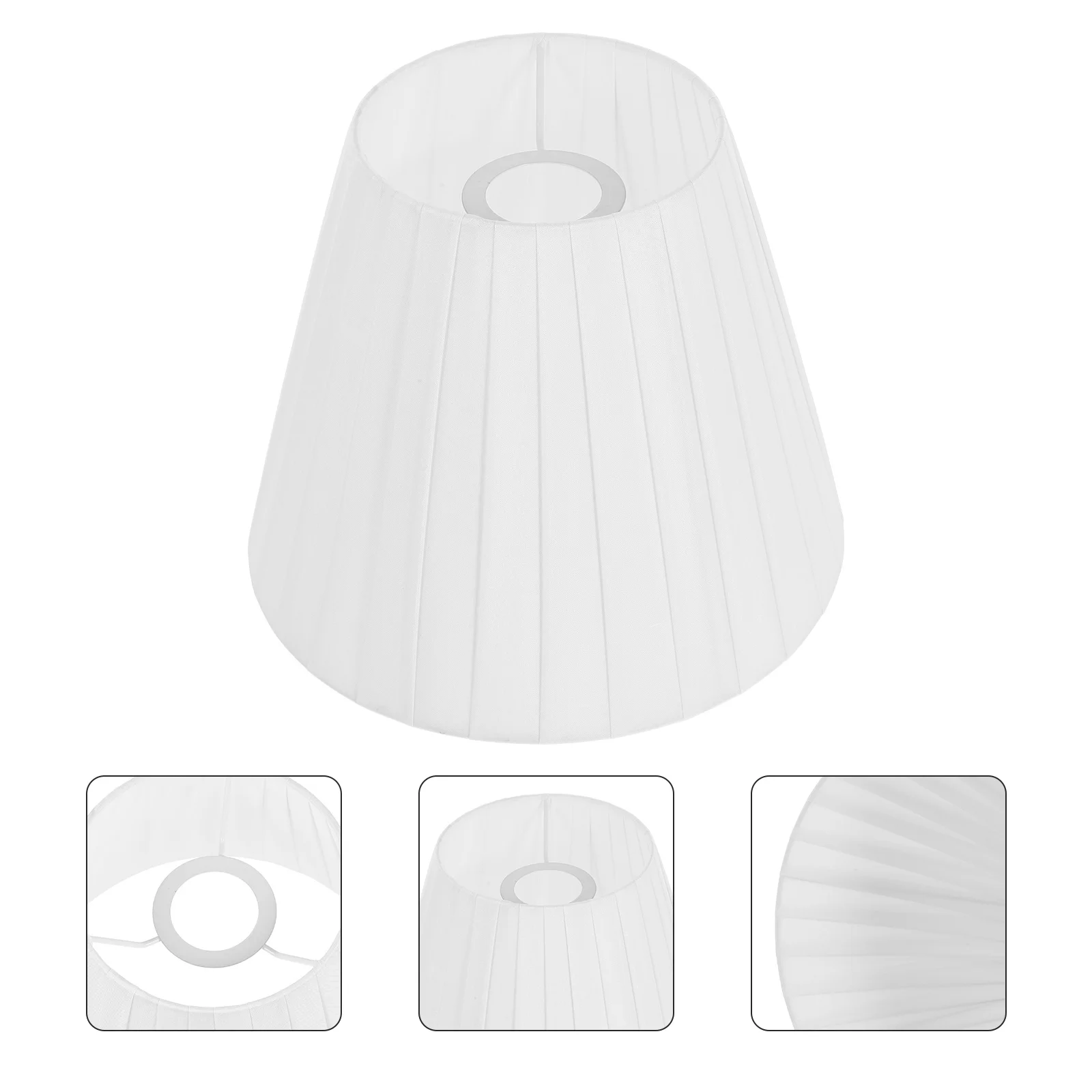 

1Pcs Cloth Lampshade Pleated Durable Hanging Lamp Cover Simple Style Decorative Light Cover for Home Bedroom Lighting Accessory