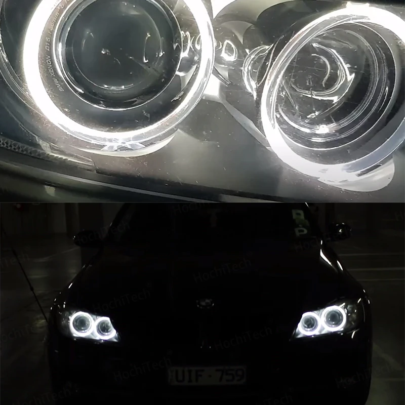 160W LED Car  Rings Angel Eyes Bulbs For BMW 3 series E90 E91 Pre-LCI Pre-facelift 2005 2006 2007 2008 Headlights Lamps