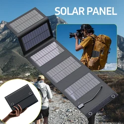 Foldable Solar Panel Portable Solar Panels Charger USB 5V DC Full Time Power Solar Panel Mobile Power Supply High Power