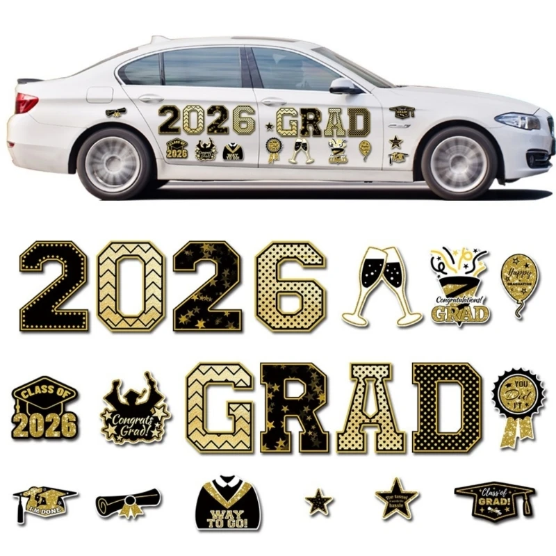 PVC Car Stickers Decorations Golden Theme Perfect For Seasonal Event