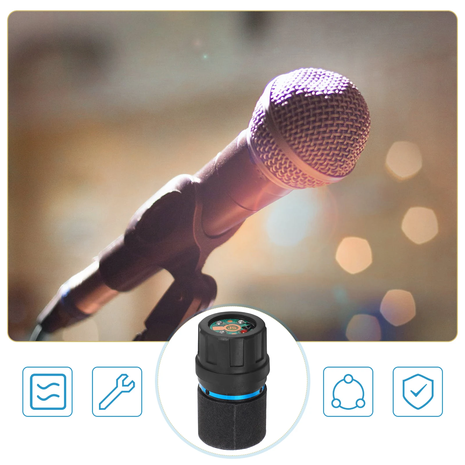 Component Microphone Condenser Core For Microphone Core Mic Plastic Condenser Mic Accessory Recording