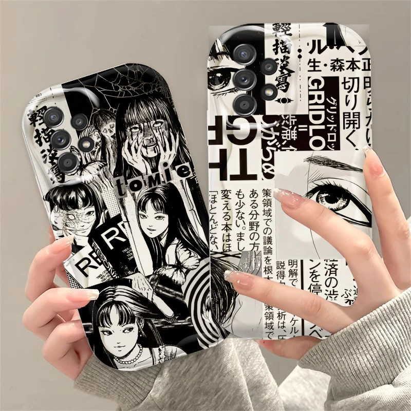 Tomie Kawakami Anime For Samsung A55 A54 A53 A52 A35 A34 A33 A32 A25 A24 A23 5G Wave Oil Cover Phone Case