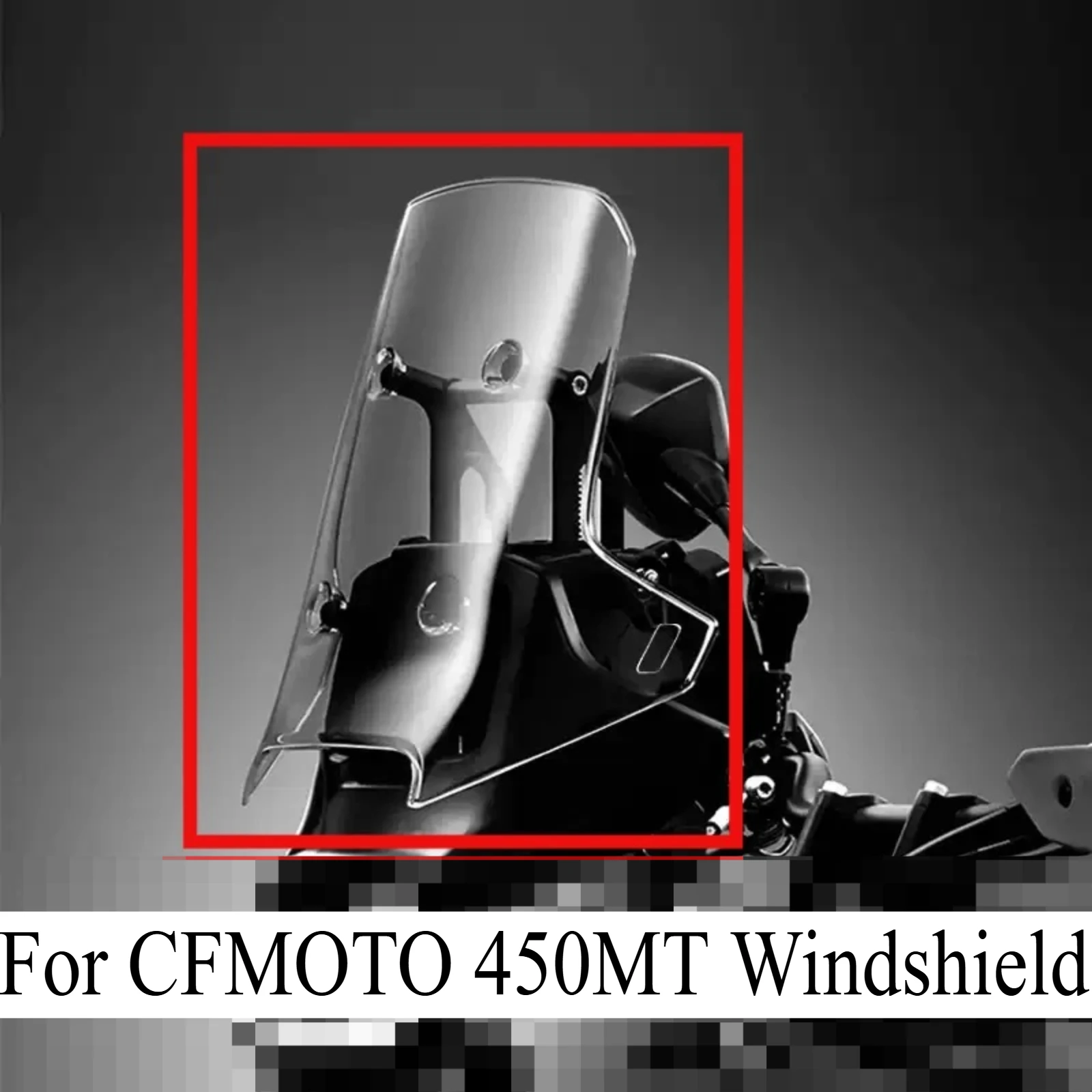 Motorcycle Modified Windshield Wind Deflector Heightened Windshield Durable Front Glass Accessories Parts For CFMOTO 450MT