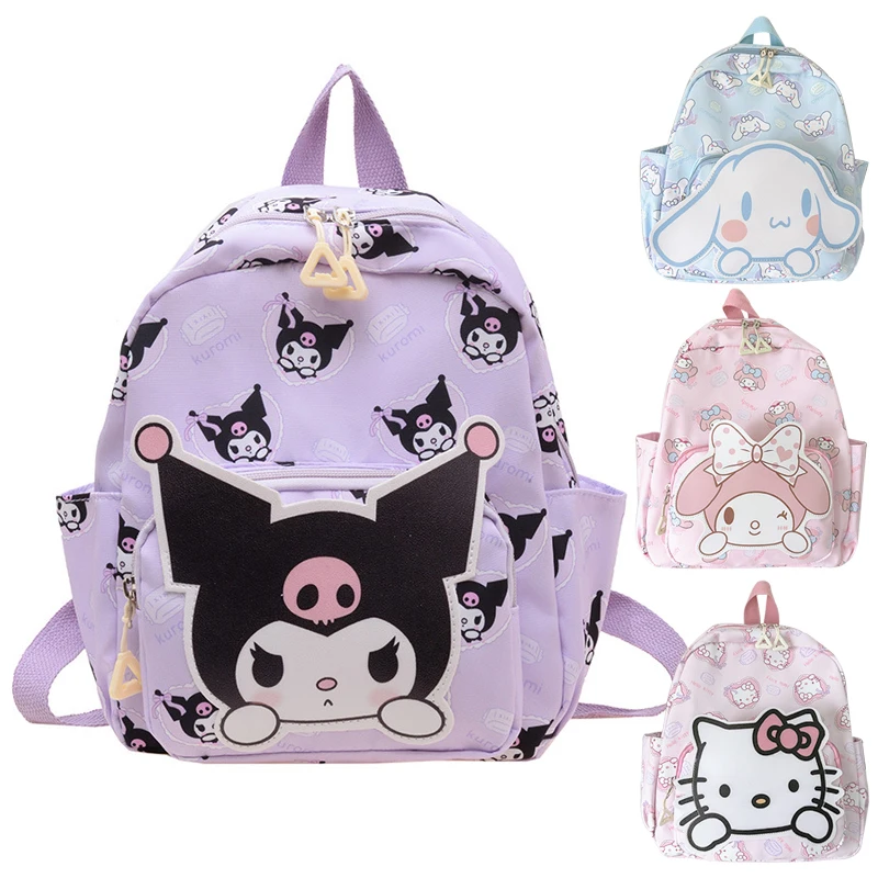 

Kawaii Sanrio Anime Kuromi Cinnamoroll My Melody Student Bags Backpack Parent-Child Lightweight Tarp Backpacks for Children Toys