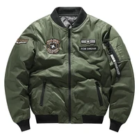 Chaqueta Bomber de vuelo MA-1 militar táctica de invierno de talla grande 7XL para hombre, abrigo de la Fuerza Aérea del piloto universitario universitario de béisbol para hombre