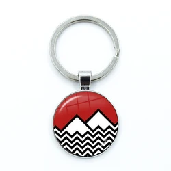 2024 New Arrival Twin Peaks Collar  David Lynch Movie Jewelry Glass Cabochon Pendant Gifts for Women Bag Keychains