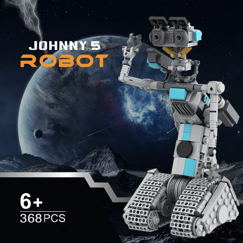 

Johnny 5 No. Johnny 5 building block toy MOC compatible with Lego movie IP machine movable joint collectible ornament