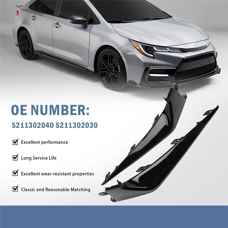 الحواف السفلى صب الشفاه المفسد مصبغة المصد الأمامي غطاء الجانب مصبغة 5211302040 5211302030 لتويوتا كورولا SE XSE-Y44A