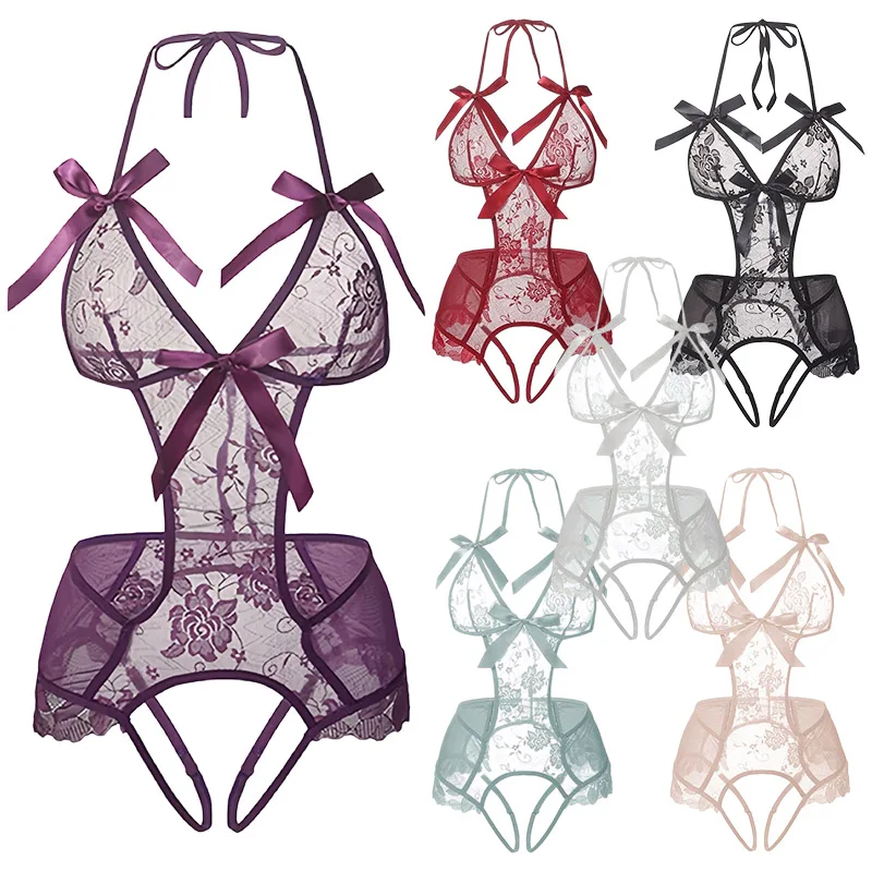 Sexy Lingerie 2026 New Model Sexy Flirt Open Crotch Bodysuit Small Chest Uniform Large-scale Battle Robe Pajamas Hot Underwear