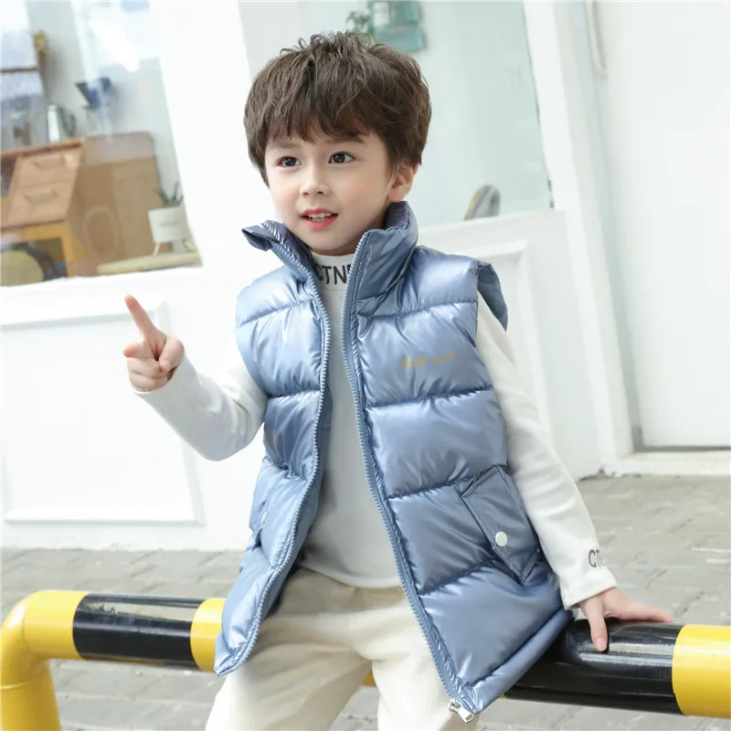 Spring Children Down Vests 3-14 Years Old Clothes For Girls Boys Fashion Warm Outerwear Coat Autumn Teens Cotton Jackets Vest