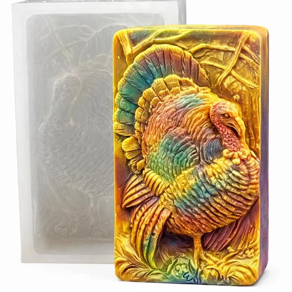 

Силиконовая форма для мыла в форме индейки, для свечей, смолы, воска, гипса, для декора на День Благодарения