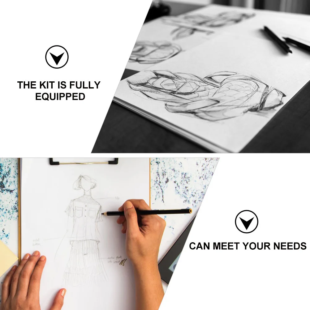 1Set Comprehensive Drawing Sketching Kit Blending Stump Wiping Pen Safe Eco Friendly Durable and Practical for Artists