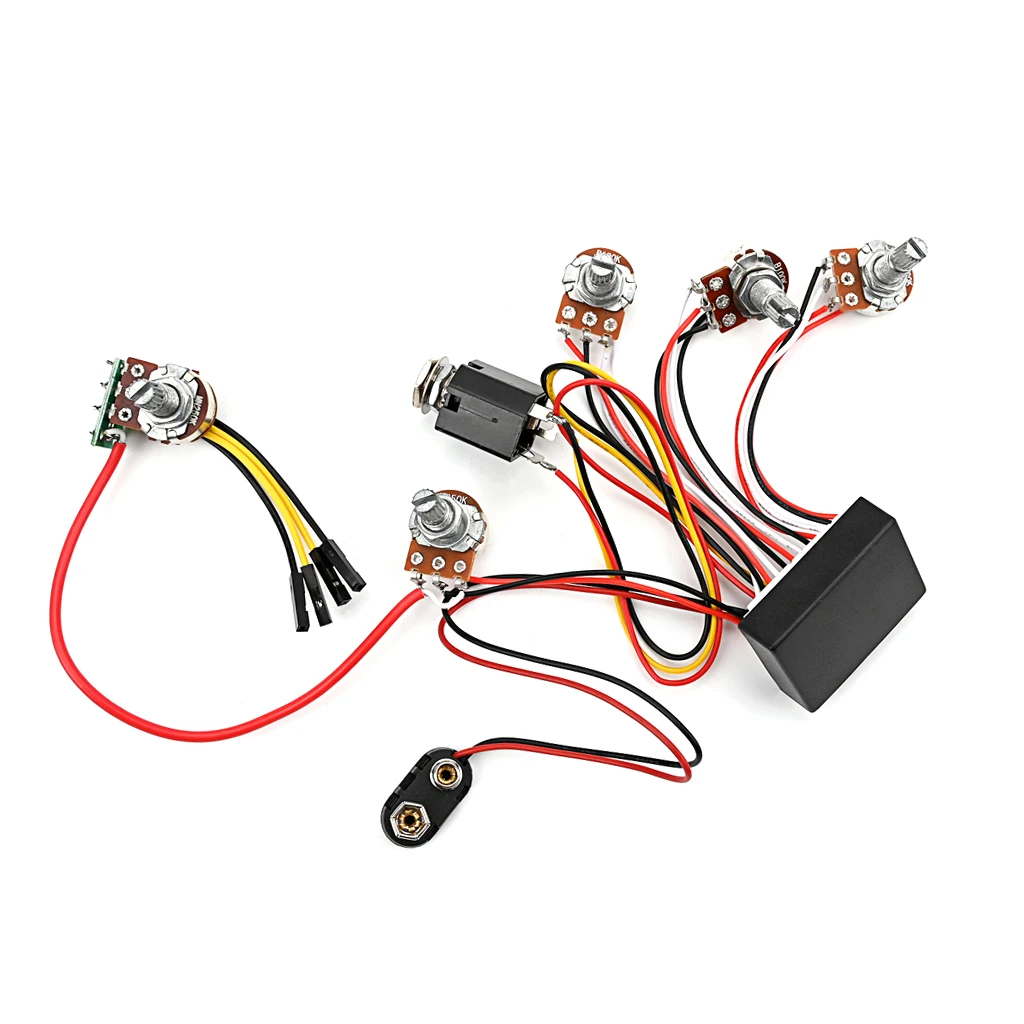 

100% Brand New High Quality 3 Band Active Bass Circuit with Dual Potentiometers Design, Plastic+metal Material, Shown as