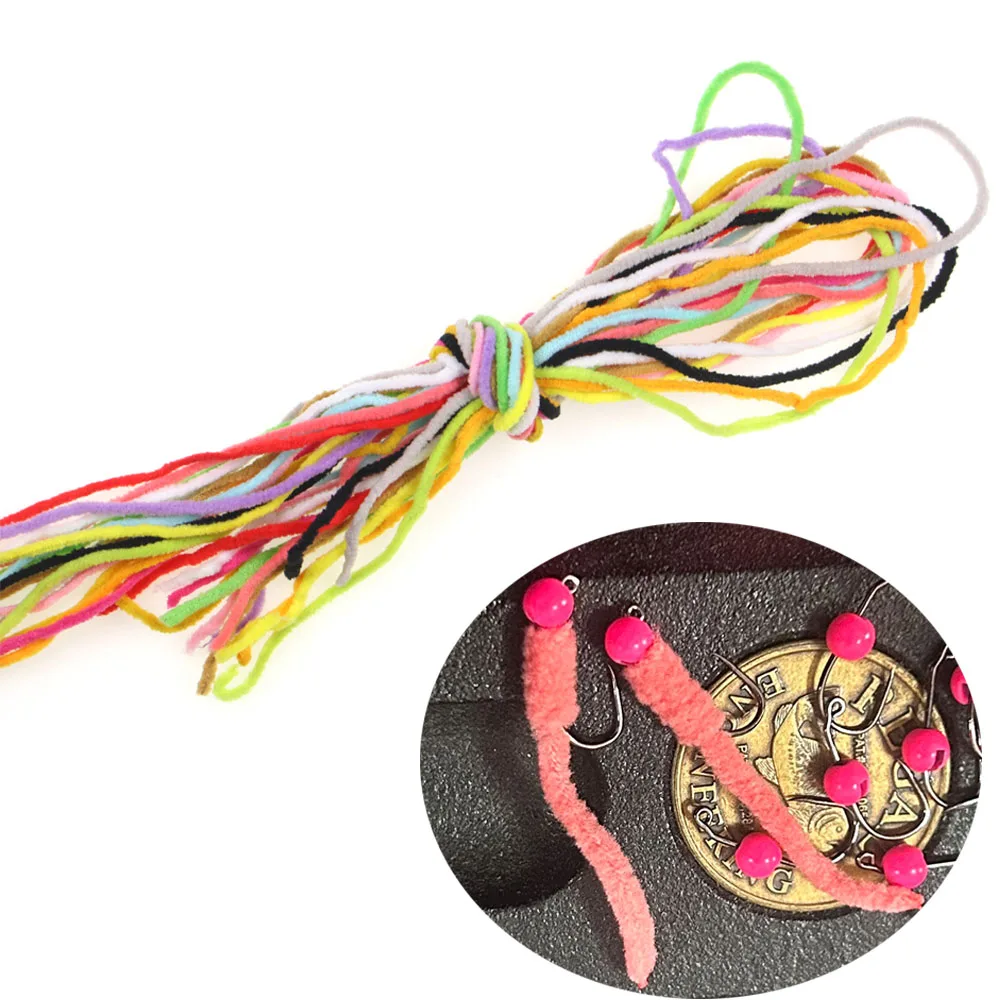 3 m/Packung Fliegenbindematerial Micro Mop Chenille Caddis Nymph Woolly Bugger Streamer Salzwasser Mopp Fliegen Forelle Crappie Jig Lure – Detail 5