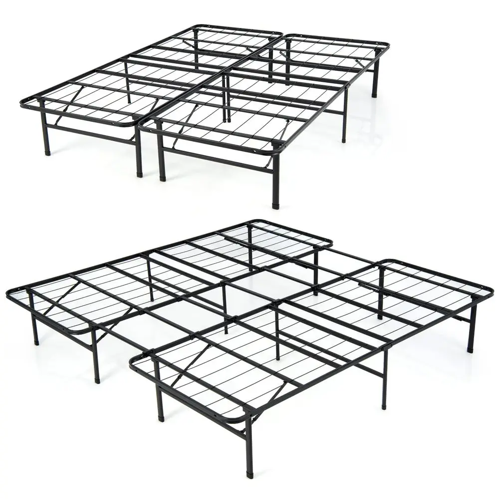 

Folding Bed Frame, Queen King Size Portable Bed Base for Kids, Teens amp Adults, ToolFree Assembly, No Box Spring Needed, 660 L