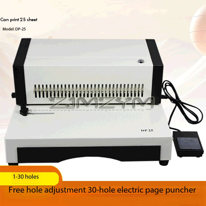 DP25 Electric Hole Punch 1-30 Holes A4 A5 Paper Binder 5/6/20 Holes Ring File Document Binding Machine Office Supplies