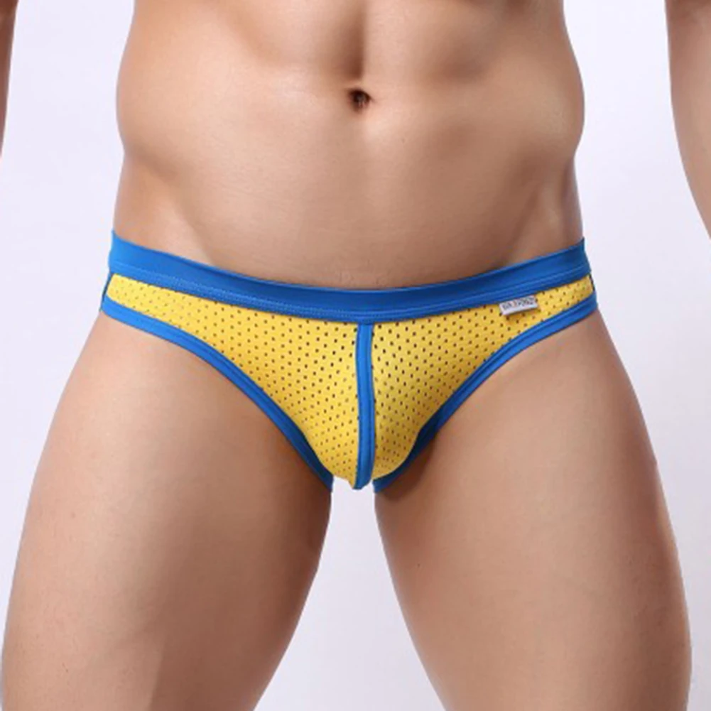 

Sexy Mens Briefs Underwear T-Back G-string Panties Colorblock Pouch Underpants