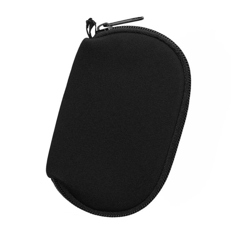Compactly Black Mouse Storage Bag With Smooth Zippered Closure Shockproof Lightweighted Design M76A