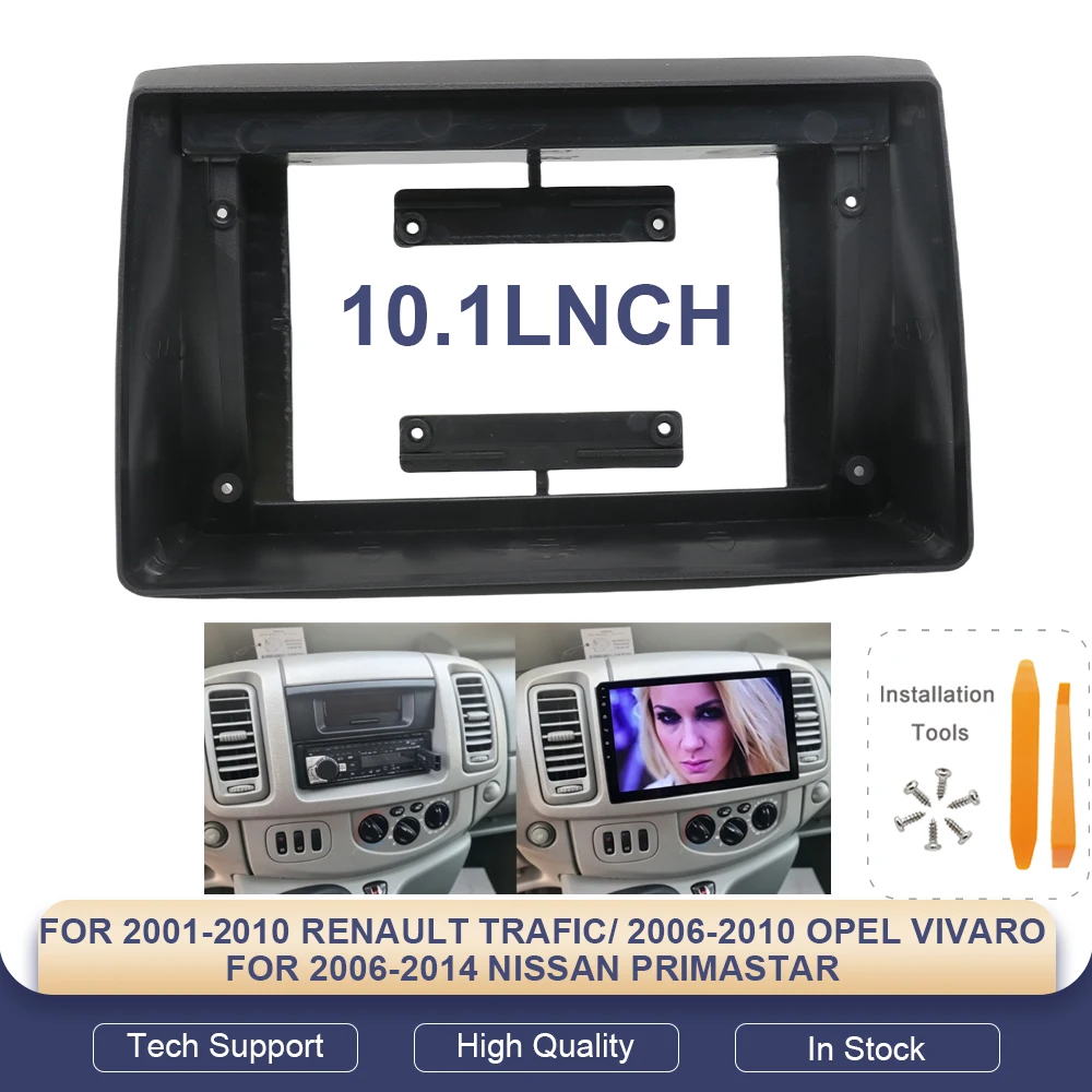 FOR 2001-2010 RENAULT TRAFIC/ 2006-2010 OPEL VIVARO 2006-2014 NISSAN PRIMASTAR 10.1INCH Radio Android Stereo Cable Frame Canbus