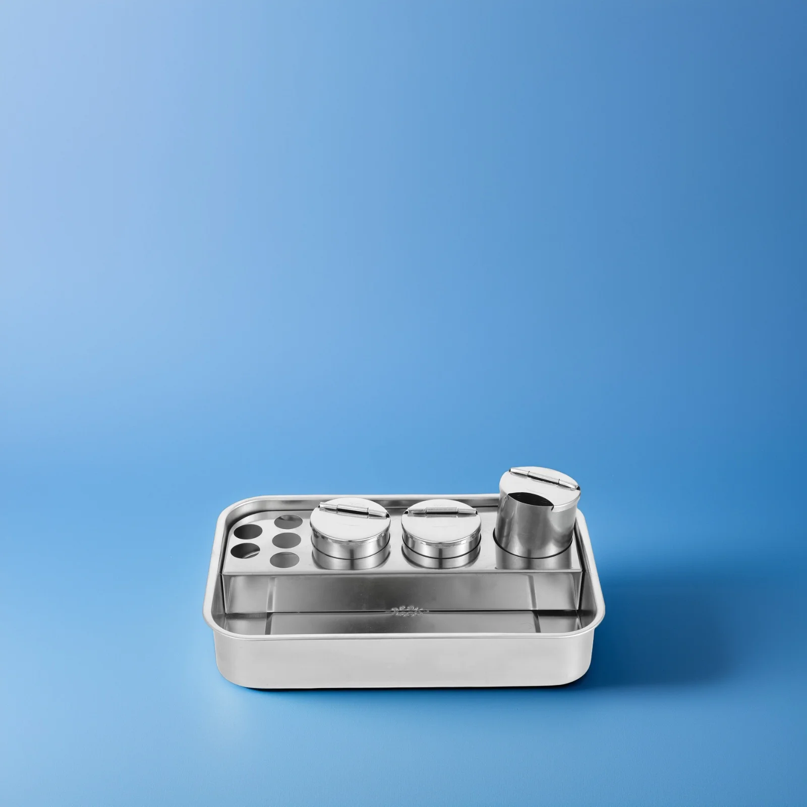 Stainless Steel Therapy Tray Thick Material Large Capacity Smooth Surface Medical Instrument Tray Treatment Square for Pills