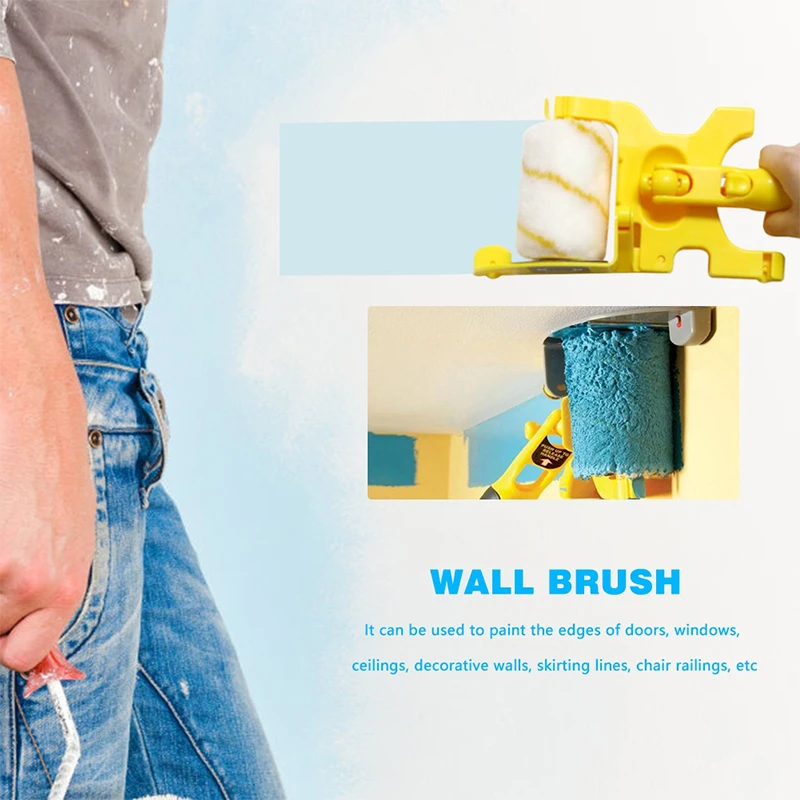 Multifuncional pincel rolo pincéis de canto conjunto uso doméstico parede decorativa profissional diy pintura escova lidar com ferramenta