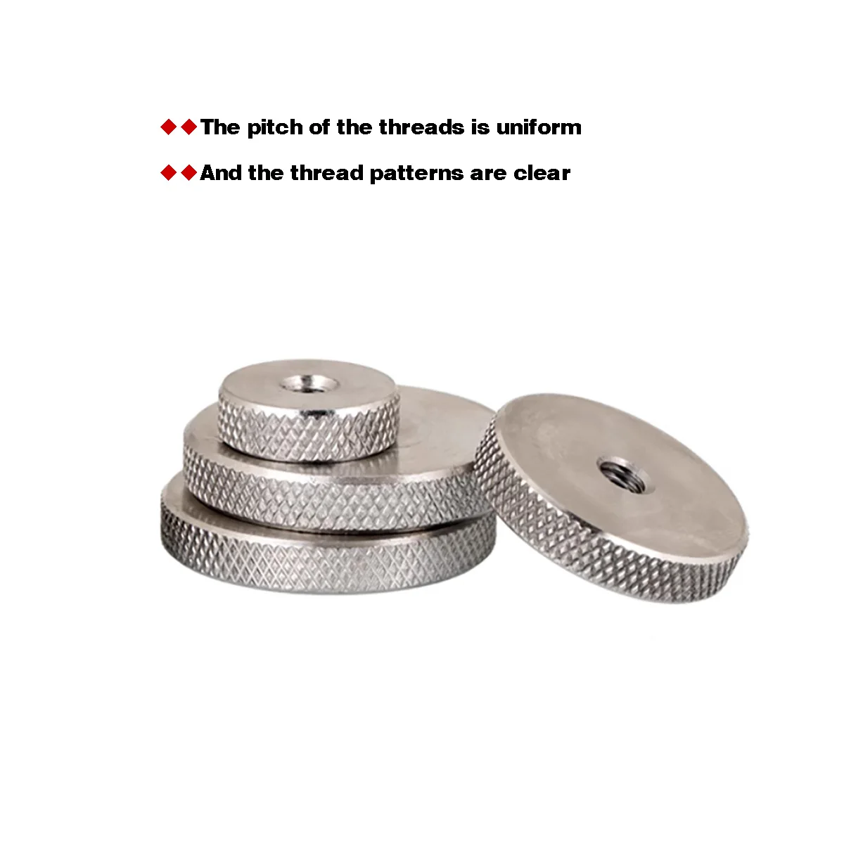 M3 M4 M5 M6 M8 M10 M12 Knurled Thumb Nuts 304 Stainless Steel Flat Head Hand Screw Knurled Round Nut Hardware Fasteners