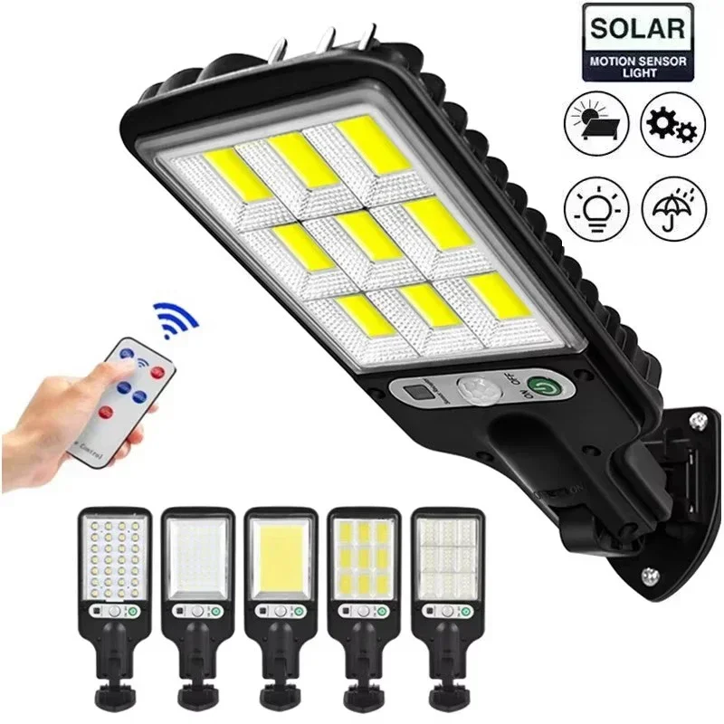

Solar LED Street Lights With 3 Lighting Modes Wall Light Remote Control Night Lights For Outdoor Garden Garage Decoration lamp