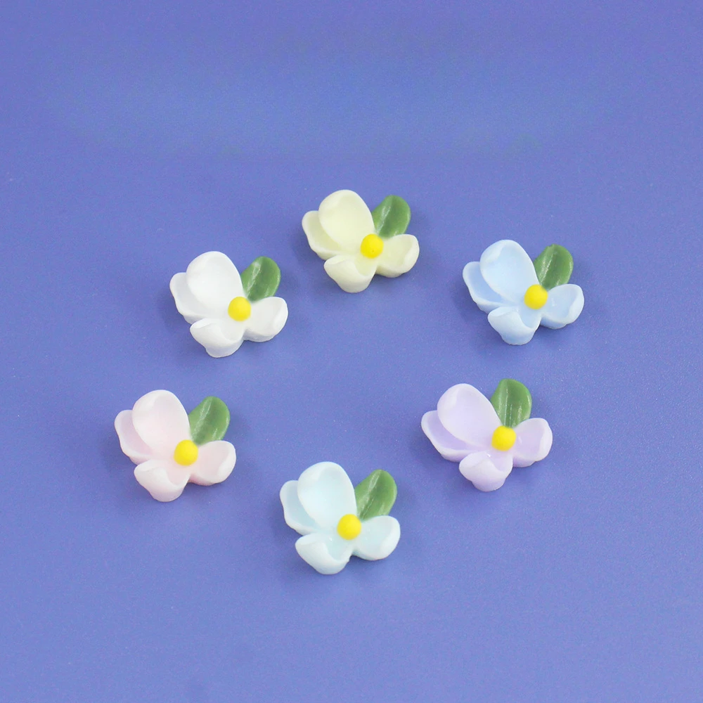 Mini Resin Gardenia Nail Art Stickers Miniatures Flatback Kawaii Scrapbooking Supplies Craft Flat Back Embellishments Charm Diy