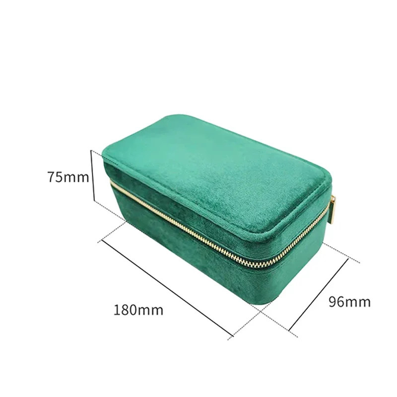 Wholesale Double Layer Velvet Jewelry Storage Box Portable Earrings Ring Box Jewelry Packaging Box Gift Box