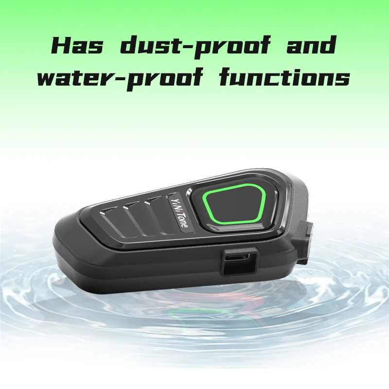 سماعة خوذة لاسلكية للدراجات النارية YiNiTone BTE-2 لركوب الدراجات في الهواء الطلق - BT 5.4، IP66، وقت التحدث 12H، متوافقة مع 99% خوذات #5