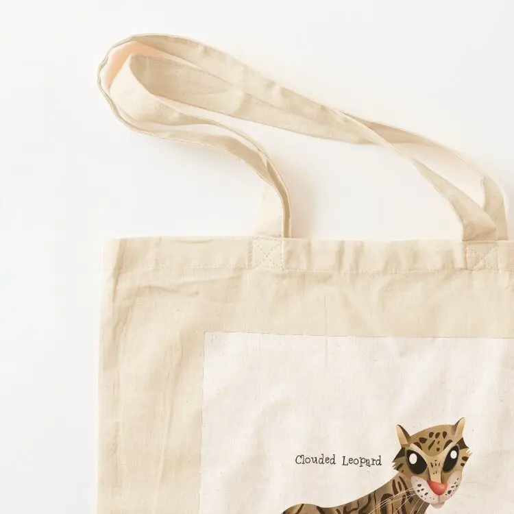 Clouded Leopard Tote Bag woman shopping bag tote bags aesthetic Canvas bag for women canvas shopping