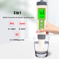 4 in 1 PH Meter PH/TDS/EC/Temperature Meter Digital Water Quality Monitor Tester for Pools Drinking Water Aquariums