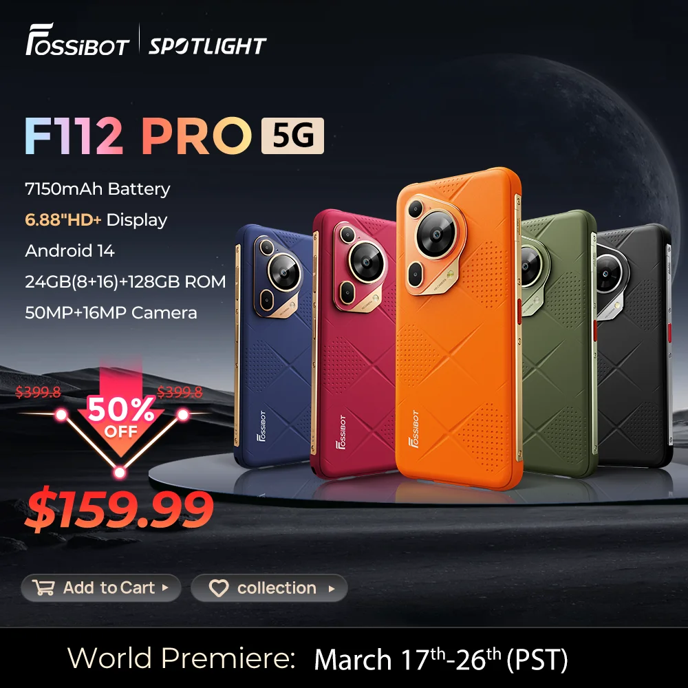 [Dünya Başkanı] Fossibot F112 PRO 5G Rugged Smartphone 6.88