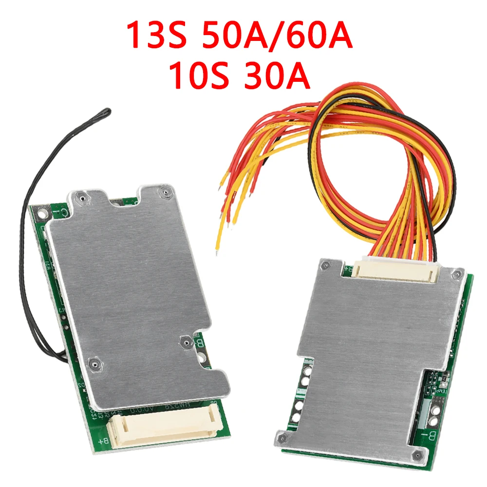 

13S 50A 60A BMS lithium battery protection board electric vehicle battery protection board same port split port with balanced