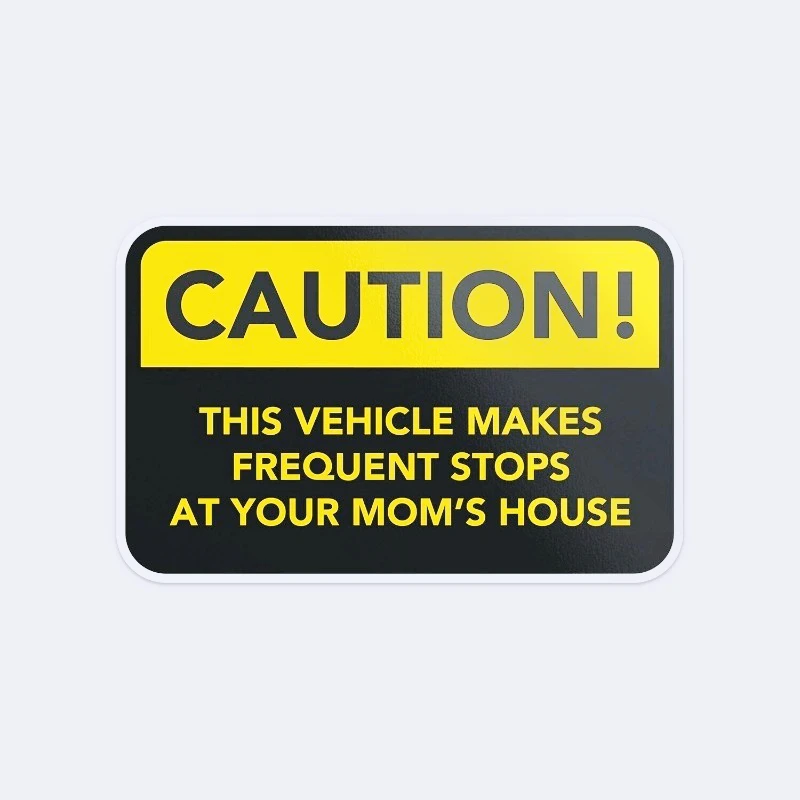 Car decoration stickers Caution This Vehicle Makes Frequent Stops At Your Moms Car Bumper Sticker Decal  20CM PVCKK