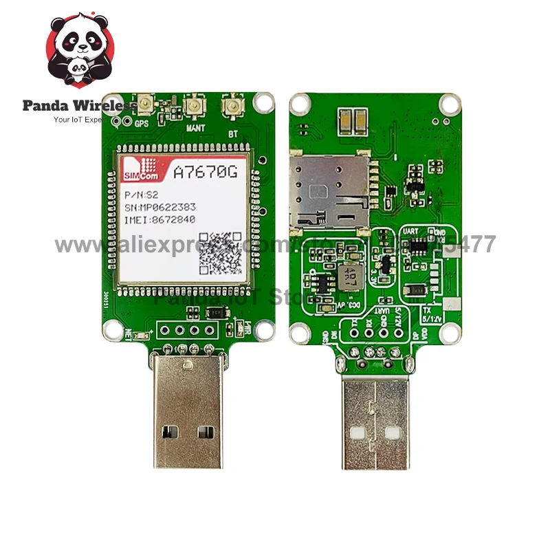 SIMCOM A7672G USB Dongle Scheda centrale LTE CAT1 + 2G + Modulo versione globale A7672 B1 B2 B3 B4 B5 B7 B8 B20 B25 per applicazioni IoT