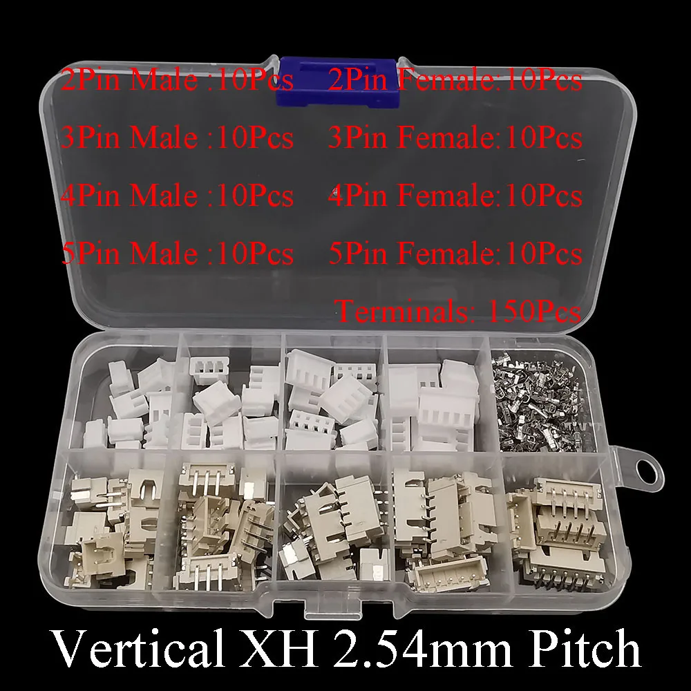 1 Box SH 1,0 MM/JST 1,25 mm/ZH 1,5 mm/PH 2,0 mm/XH2,54 mm/VH 3,96 mm Stecker Buchse Gehäuse Crimp Terminal Connector Kit