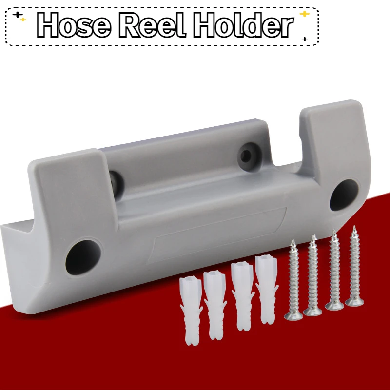 1pc Garden Hose Reel Holder Wall Mounted Hanger Storage Hook Rack Reel Pipe Holder with 4pcs Expansion Screws