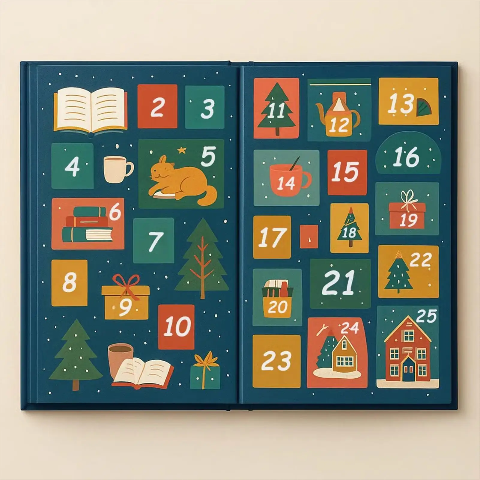 

Book Lover Advent Calendar 2025 with 25 Pendants, Acrylic Christmas Countdown Calendar for Holiday & Birthday Gift Idea