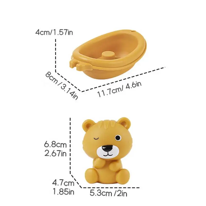 Stackable Bath Boats Toy 6X Floating Bathtub Bath Toy For Babies Eco-Friendly Babies Bathtub Bath Toy For Preschool Boys Girls