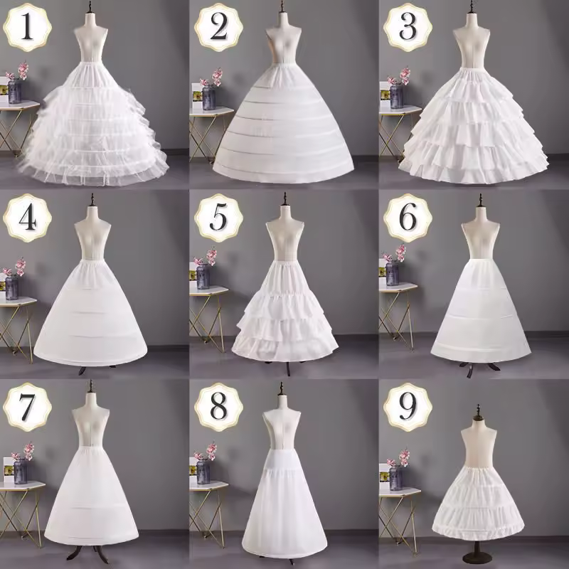 6 Hoops Wedding Petticoat Crinoline Slip Bridal Underskirt Puffy High Quality In Stock Customized - Image 6